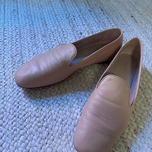 Stuart Weitzman MYGUY Leather Loafers in Blush Tripoli color